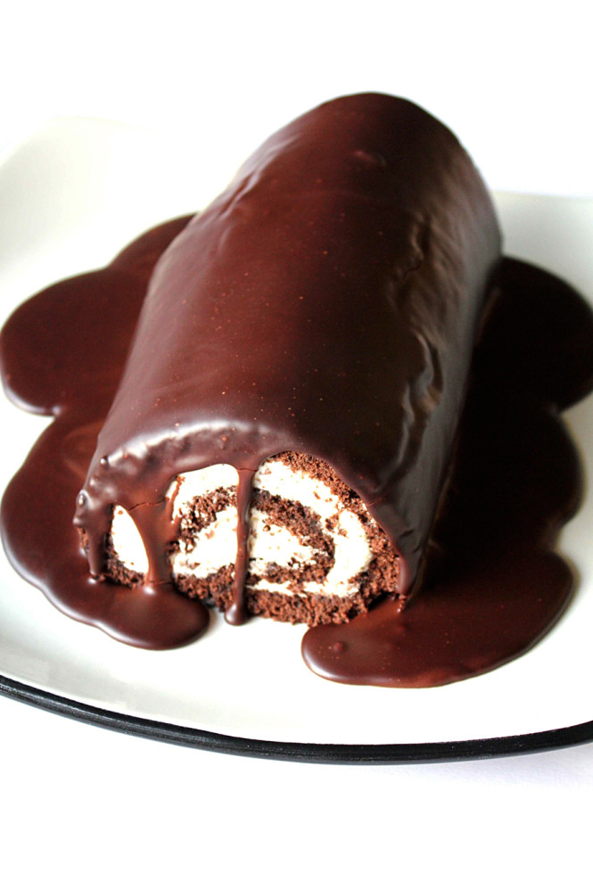 Chocolate Swiss Roll with Chocolate Ganache - Oh Sweet Day! Blog