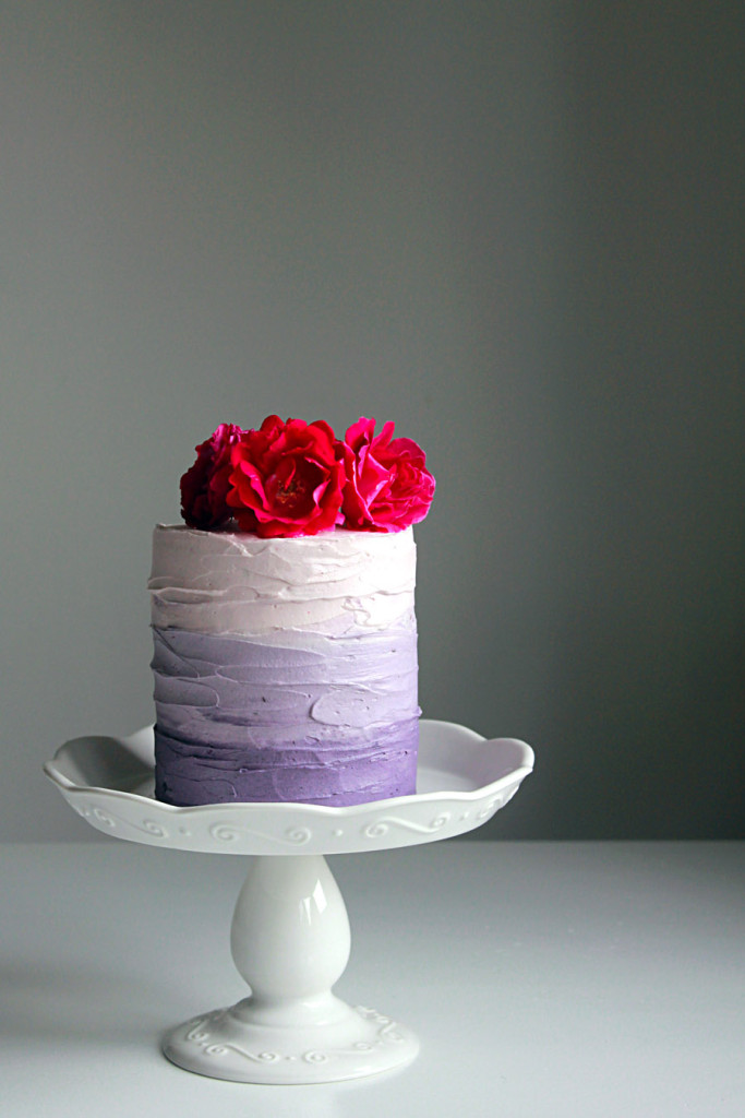 purple ombre cake
