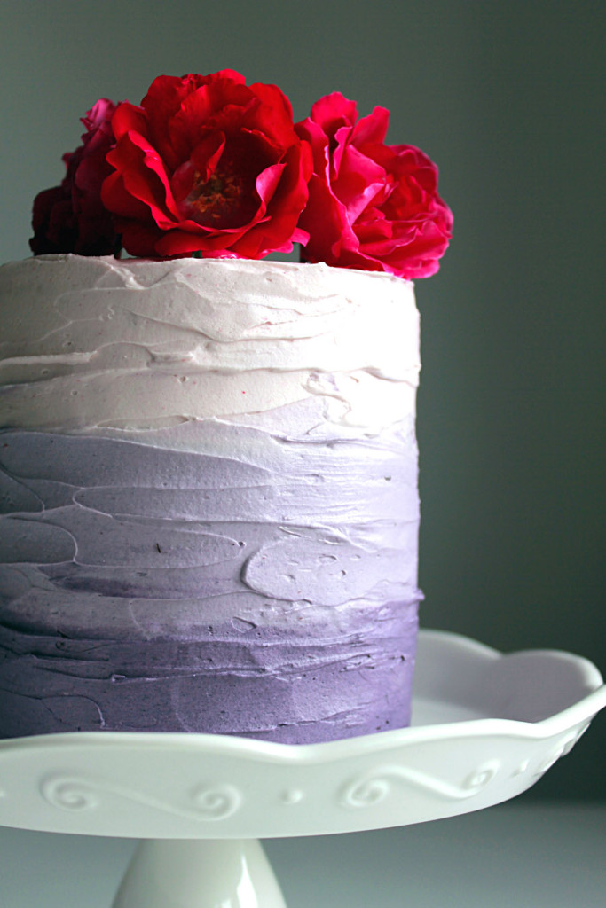 purple ombre cake