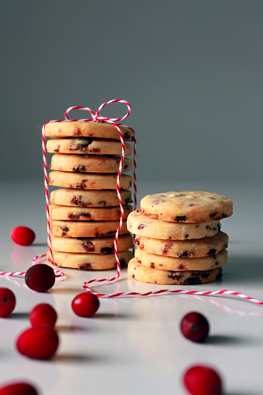 dried cranberry shortbread cookies