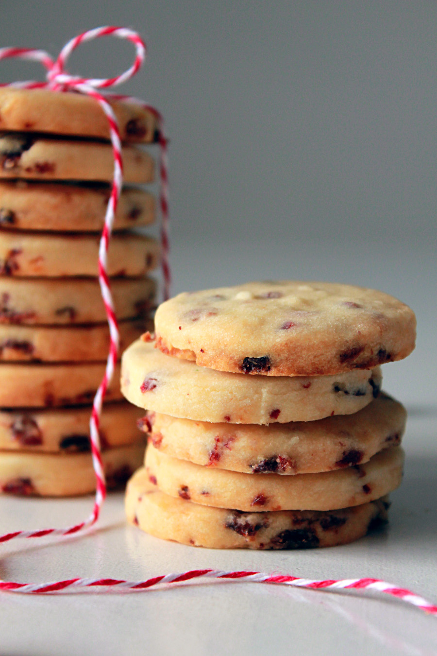 dried cranberry shortbread cookies