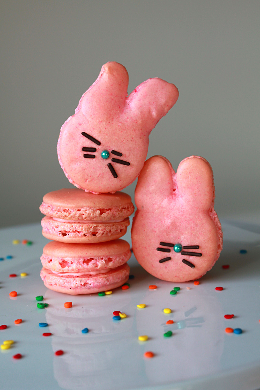 Easter macaroon fashion bunny trees