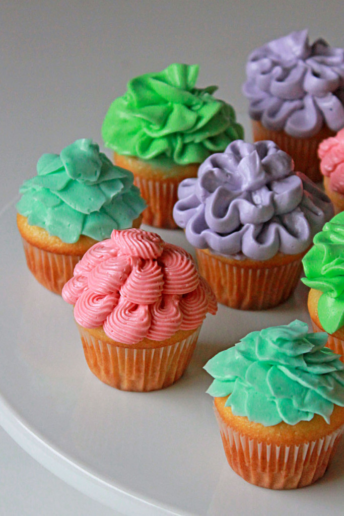 spring flower mini cupcakes