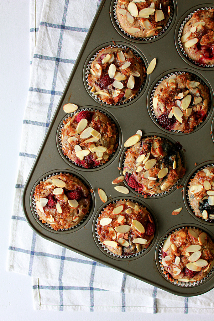 Mixed Berry and Almond Breakfast Muffins