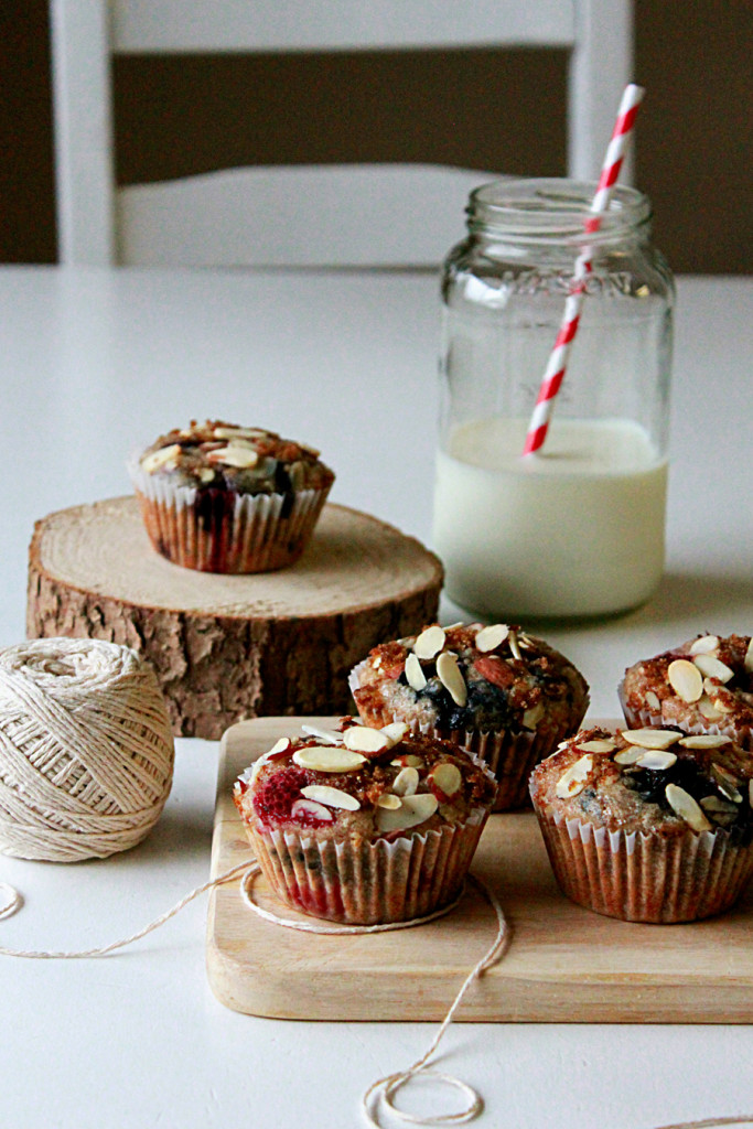 Mixed Berry and Almond Breakfast Muffins