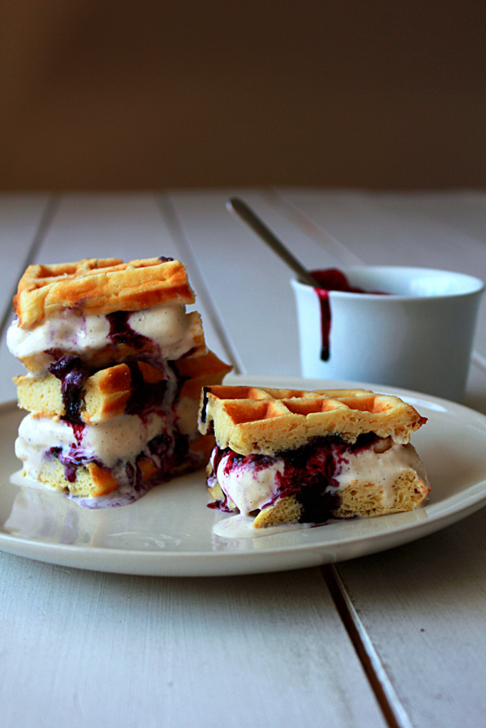 waffle ice cream sandwiches