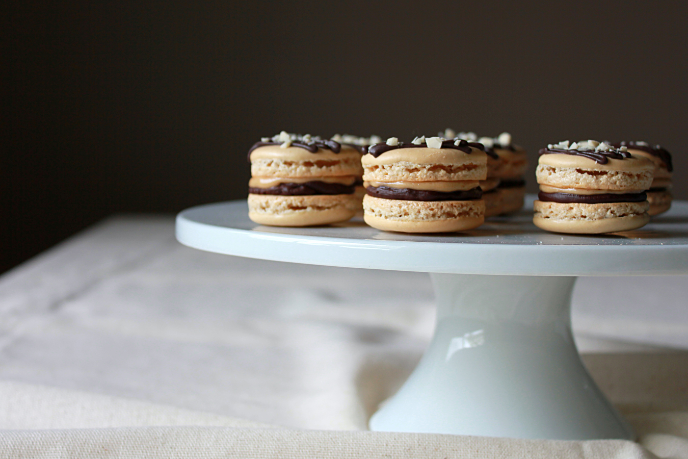 Chocolate Peanut Butter Macarons Oh Sweet Day Blog